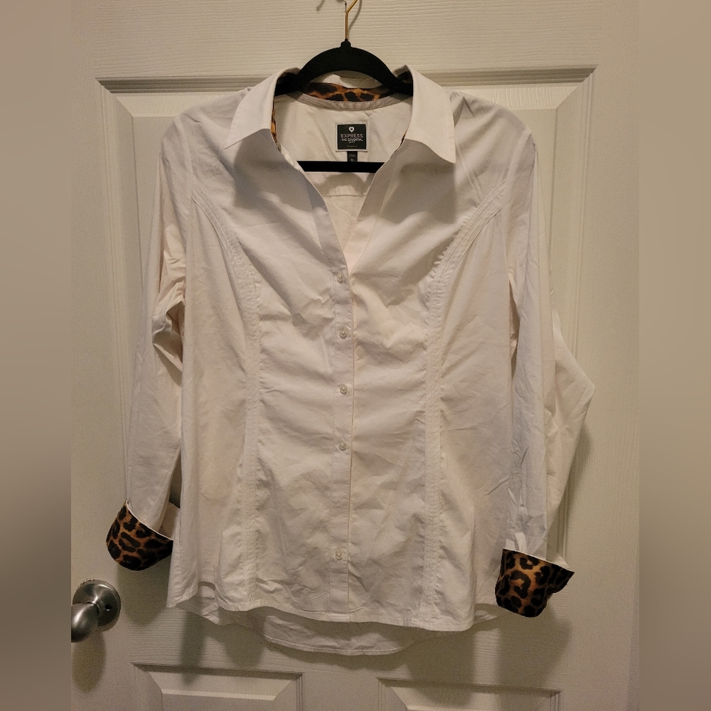 Express Essential Shirt Size Large Cheetah